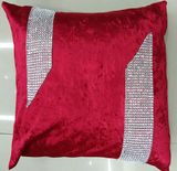 Hand-Made Decorative Cushion Hand-Sewing Diamond-Tape Pillow (XPL-25)