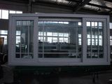 Customized Large Scale PVC Sliding Window with Fixed Sash and Grill Design