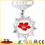 High Quality Gold and Sliver Metal Medal with Coloring Logo