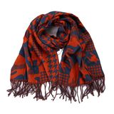 Womens Soft Cashmere Feel Alike Checked Stole Shawl Wraps Scarf (SP280)