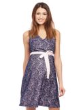 Women's Lace Maternity Dress with Printed