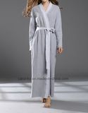 Soft Cotton Length Shawl Collar Home Hotel Bathrobe