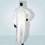 White Polypropylene Disposable Coverall with Hood