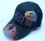 Black Hot Sale Baseball Cap with Applique Bb1010