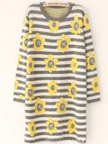 Sun Flowers Striped Sweater (BT8820)