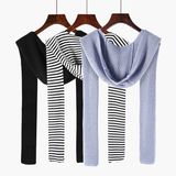 Womens Knitted Winter Hoodie Beanie Scarf Hat Set Scarf (SK142)
