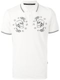 Hot Sale Men's Printed Polo Shirt in White