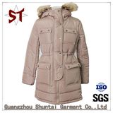 Ladies Winter Outdoor Coat Down Jacket with Fur Collar