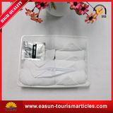 Disposable White Tray Cotton Face Towel for Airline