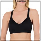 OEM Wholesale Workout Clothing Custom Black Plain Ladies Sports Bra