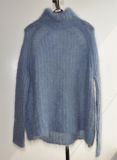 70%Mohair 30%Wool Soft Loose Knit Sweater Womens