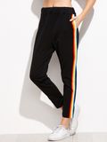 2017 New Designscasual Women Contrast Rainbow Stripe Pants Wholesale