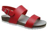 Red Comfortable Sandals Health Lady Sandal with Arch Support Sandal