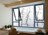 Grey Powder Coated Aluminum Top Hung Casement Windows with Double Glazing (CL-1023)