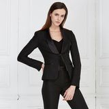 Women Black Long Pants Suits Office Formal Wear