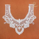 L60016 Fancy White Floral Motifs Lace Patterned Neck Patches for Stock Sell
