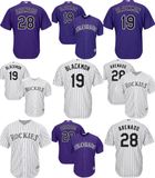 Colorado Rockies Nolan Arenado Charlie Blackmon Cool Base Baseball Jerseys