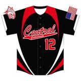 Youth Sublimation Baseball Tops Jeresy for Teams