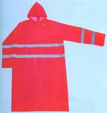 PVC Long Rain Coat with Reflective Tapes