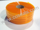 Ribbed Orange PVC Strip Curtain in Roll