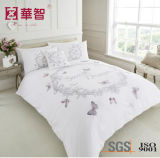 White High Thread Cotton Embroidery Bedding Sets
