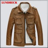 Fashion PU Jacket for Men Winter Coat