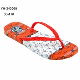 Custom Printing Outdoor Beach PVC Flip Flop Slipper for Ladies