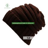 Europe Winter Striped Plain Knitting Cap Outdoor Warm Wool Cap