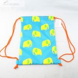 Elephant Print Swim Drawstring Bag