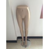 Skin Half Body Mannequin with Round Metal Base