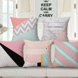 Pink Series Cotton Linen Printed Pillow Case Without Stuffing for Sofa (35C0228)