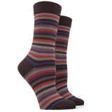 Odd Colored Knitting Sock in Pinstripes Women Fashion Style Funky Socks
