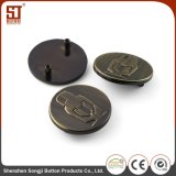 OEM Round Monocolor Simple Alloy Metal Button for Shoes