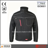 OEM Workwear Mens Ripstop Waterproof Black Softshell Jacket