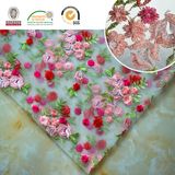 2017 Colorful Flower Embroidery Lace Fabric Skirt/Dress/Full Dress/ Haute Douture 012