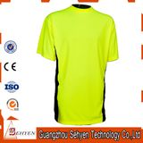 High Visibility 100% Cotton Green Fluorescent Safety Work Plain T-Shirt