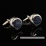 VAGULA High-End Silver Round Cufflinks