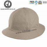 Professional Low Crown Khaki Cotton Bucket Hat with Customized Logo