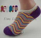 Custom Lovely Girl Kids Wave Love Heart No Show Socks