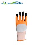 Finger Double Coated Nitrile Gloves Printed Logo