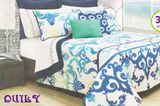 Printed Microfiber Quilt & Comforter Set