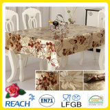 Papular Design Gold Embossed PVC Printed Tablecloth