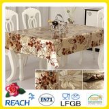 Papular Design Gold Embossed PVC Printed Tablecloth