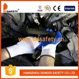 Ddsafety 2017 White Nylon Safety Gloves Blue Latex Gloves Gloves