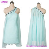 Clothing Manufacture One Shoulder Evening Dress Short Evening Dress Wholesale