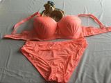 Hot Sale Bright Color Microfiber Ladies Bra and Panty Set