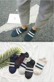 in Two Stripes Anti-Skid Non-Slippery Grip Low Cut Sock