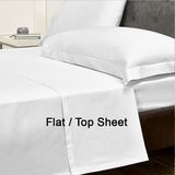 Four Star Hotel Plain White Cotton Flat Sheet Top Sheet