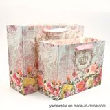 Gift Paper Bag with Exquisite Flower Printing