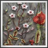Poly Mesh Embroidery Lace Floral Tulle Embroidery Lace